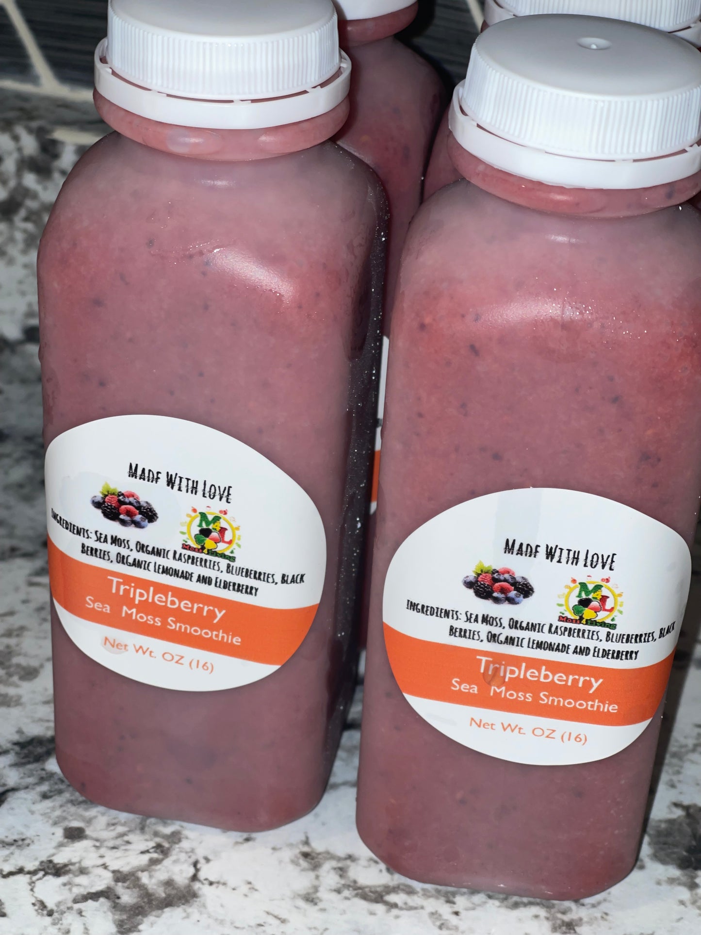 Triple berry sea moss smoothies