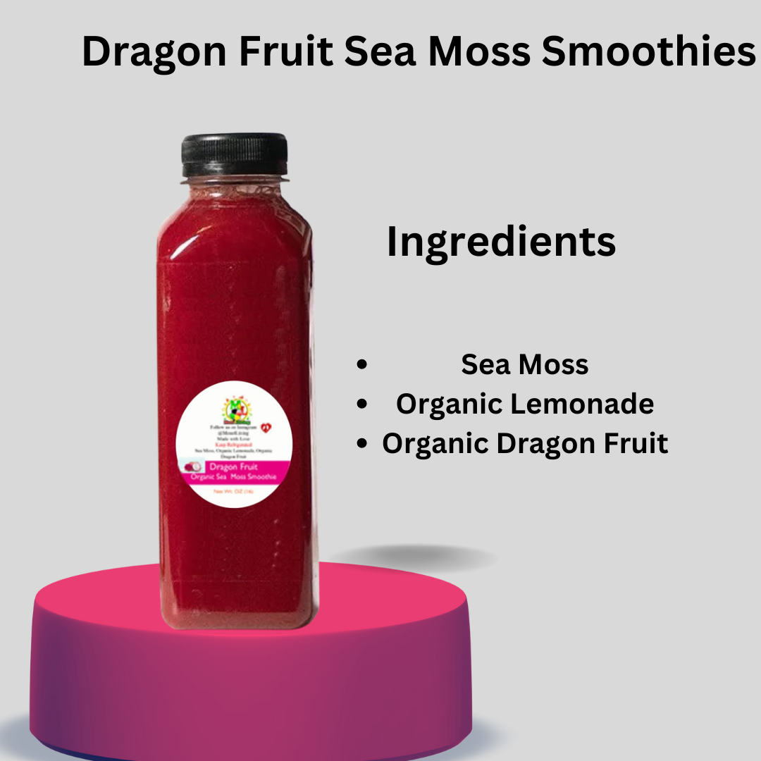 Dragon Fruit Sea Moss Smoothies
